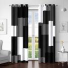 Cortinas Blackout Tyrot Black Grey 100% Blackout 180x183cm