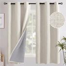 Cortinas Blackout YoungStex Linen 160 x 160 cm, quarto preto