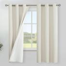 Cortinas Blackout YoungStex Linen 160x160cm para quarto x2