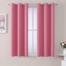 Cortinas ChrisDowa Grommet Room Darkening 2 painéis rosa 96x137cm