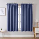 Cortinas Chyhomenyc Bennet Blue Faux Linen 114x115cm 2 painéis Cortinas Chyhomenyc Bennet Blue Faux Linen 114x115cm 2 painéis