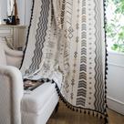 Cortinas ColorBird Boho 2 painéis 213x150cm Algodão e Linho