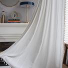 Cortinas ColorBird Boho White 213 cm de comprimento, 2 painéis, quarto