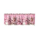 Cortinas Curtas De Natal Rosa Para Decoração De Janelas De Casa, Cozinha E Quarto, Ornamentações De