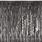 Cortinas de alumínio com franjas KEEUH pretas de 1 m x 2 m - pacote com 4 unidades de Halloween
