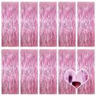 Cortinas de alumínio com franjas Ohiyoo, pacote com 10, rosa, 1 m x 2,5 m Cortinas de alumínio com franjas Ohiyoo, pacote com 10, rosa, 1 m x 2,5 m