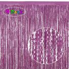 Cortinas de alumínio KEEUH Purple, pacote com 4, 100 cm x 200 cm, franja ondulada