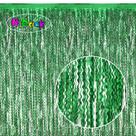Cortinas de alumínio KEEUH Wavy Green Fringe Backdrop 1x2m - pacote com 4