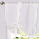 Cortinas de Cenefa Jinchan de Lino Estilo Rústico 45 cm Blancas