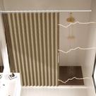 Cortinas de chuveiro AJAZZ Magnéticas Dobráveis Poliéster Marrom