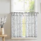 Cortinas de Cocina jinchan de Lino con Estampado Floral 60x60 cm 2 Paneles