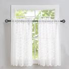 Cortinas de cozinha ALIGOGO Lace 36cm de comprimento 2 painéis brancos