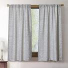 Cortinas de cozinha Oindec Faux Linen 115x70cm cinza Conjunto de 2