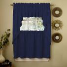 Cortinas de Cozinha Sweet Home Collection - Conjunto Ribcord Navy