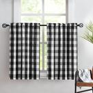 Cortinas de cozinha Treatmentex White-Black Check 90x60cm Cortinas de cozinha Treatmentex White-Black Check 90x60cm