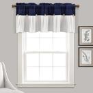 Cortinas de cozinha Valance Lush Decor Linen Button Farmhouse
