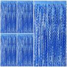 Cortinas de franja BOMSI Blue Tinsel Foil Wavy Backdrop x5
