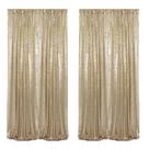 Cortinas de fundo de lantejoulas HMQIANG Champagne Gold 1,2 m x 2,4 m