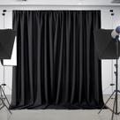 Cortinas de fundo Joydeco Black 3x3m de poliéster 2 painéis