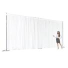 Cortinas de fundo Urby de duas camadas de chiffon, tule e poliéster