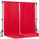 Cortinas de fundo Wish Care 244x305cm Poliéster Vermelho 2 painéis