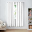 Cortinas de janela Amazon Basics Room Darkening 213x213cm brancas