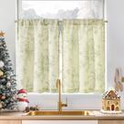 Cortinas de janela Jinchan Cozinha Floral Rústica 90x60cm 2 painéis Cortinas de janela Jinchan Cozinha Floral Rústica 90x60cm 2 painéis