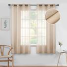 Cortinas de janela MIULEE Beige Semi Sheer 2 painéis 140x160cm Cortinas de janela MIULEE Beige Semi Sheer 2 painéis 140x160cm