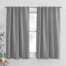 Cortinas de janela PONY DANCE Blackout 42x160cm Prata Cinza x2