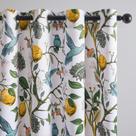 Cortinas de janela Topfinel Botanical Floral Hummingbird 230x228cm Cortinas de janela Topfinel Botanical Floral Hummingbird 230x228cm
