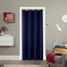 Cortinas de porta Blackout ChrisDowa Navy Blue 107x203cm 1 painel