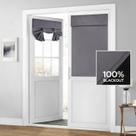 Cortinas de porta francesas Blackout HOMEIDEAS 66x100cm, cinza, 1 painel