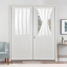 Cortinas de porta francesas Hiasan Privacy White 60cm x 100cm