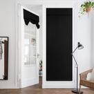 Cortinas de porta francesas HOMEIDEAS Black Privacy Blackout 66x203cm