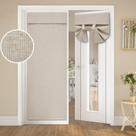 Cortinas de porta francesas HOMEIDEAS Linho natural 68x173cm 1 painel Cortinas de porta francesas HOMEIDEAS Linho natural 68x173cm 1 painel