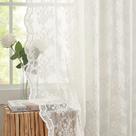 Cortinas de renda transparente YJ YANJUN Antique Flowers 180cm Ivory