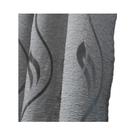 Cortinas De Sala De Estar Em Jacquard Cinza Com Design De Folhas Em Tule Vazado 1PC Decoração Para