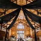 Cortinas de Teto Showgeous Black Chiffon - 6 Painéis (1,5m x 6m) para Casamento