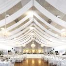 Cortinas de Teto Showgeous Chiffon Branca - 4 Painéis (1,5m x 12m) para Casamento