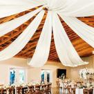 Cortinas de Teto Showgeous Ivory Chiffon - 6 Painéis (1,5m x 3m) para Casamento