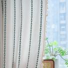 Cortinas Deeprove Verde Esmeralda Boho, 24 cm de comprimento, algodão e linho