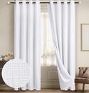 Cortinas Diraysid 100% Blackout White Linen W132 x L241cm 2P