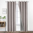 Cortinas divisórias de quarto Blackout Joydeco, branco acinzentado