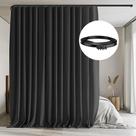 Cortinas divisórias de quarto MakeFeile Blackout com conjunto de trilhos de teto