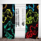 Cortinas DOTOOMA Neon Gamepad Game 82x84in para GameRoom