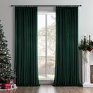 Cortinas Drapenova 260 cm Green Velvet 2 painéis Blackout