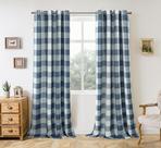 Cortinas DriftAway Buffalo Plaid Check azul marinho 132x229cm Cortinas DriftAway Buffalo Plaid Check azul marinho 132x229cm