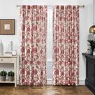 Cortinas DriftAway Freda Mezcla de Lino Floral 213x132cm 2 Paneles