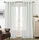 Cortinas DriftAway Linen Blend, listradas verticais, azul marinho, 213 cm