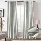 Cortinas DriftAway, mistura de linho listrada vertical, 244 cm, cinza Cortinas DriftAway, mistura de linho listrada vertical, 244 cm, cinza
